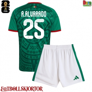 Mexiko Roberto Alvarado #25 Hemmakläder Barn VM 2026 Kortärmad (+ Korta byxor)